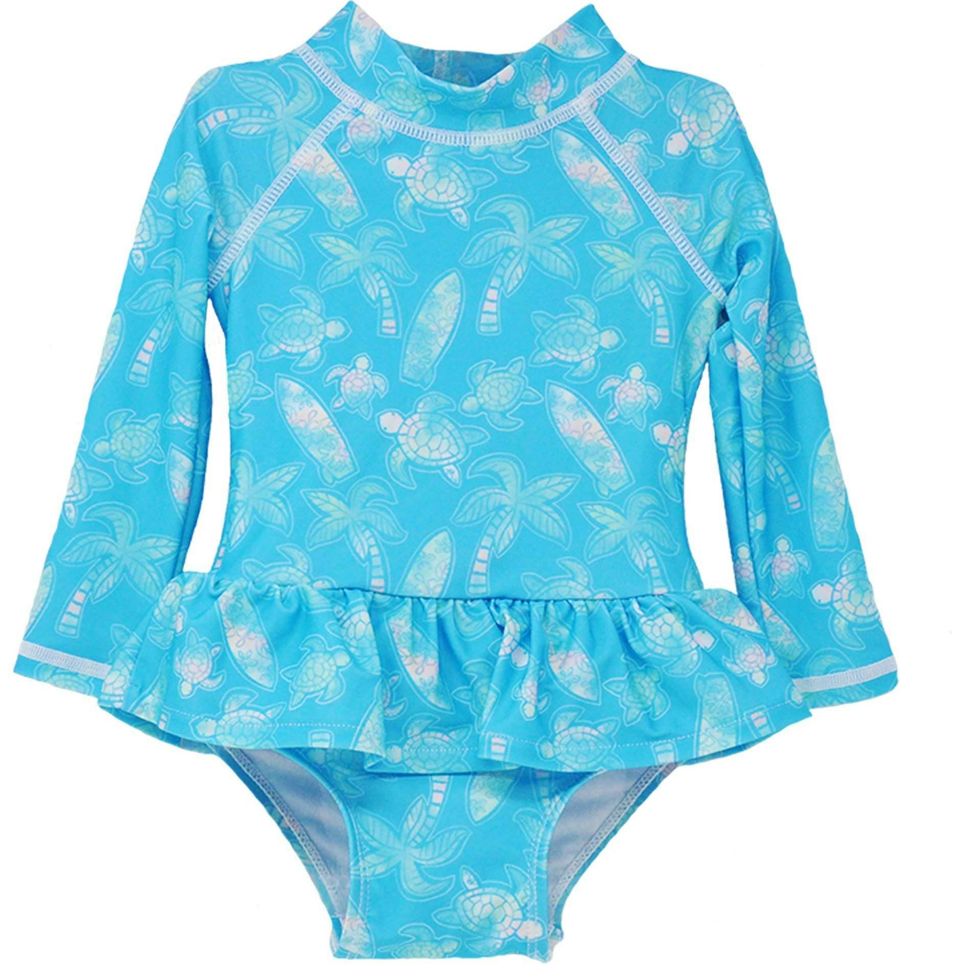 UPF 50+ Alissa Infant Ruffle Rash Guard Swimsuit - New