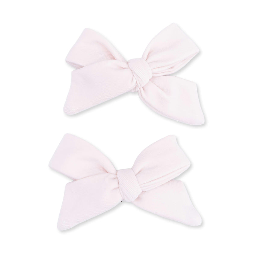 Solid Mauve Morn - 2 Pack Bow Clips