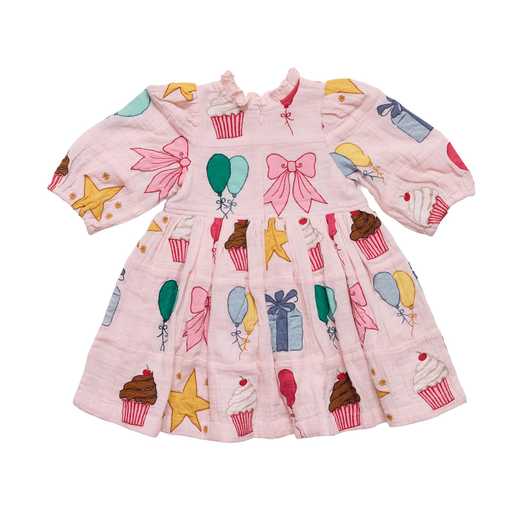 Girls Jessa Dress - Birthday Embroidery