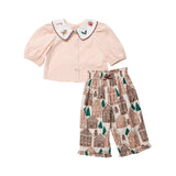 Baby Girls Noelle 2PC Set - Gingerbread Houses
