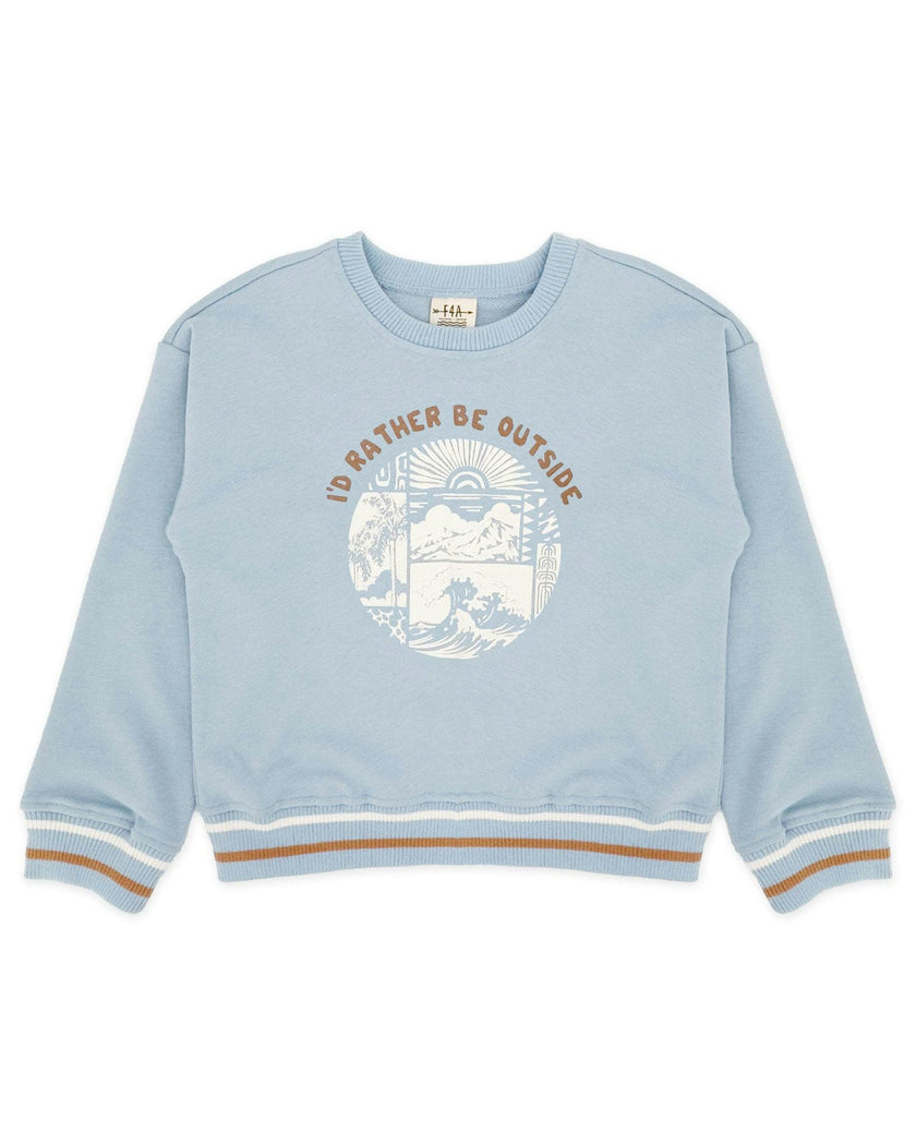 Ryder Outside Sweatshirt - Celestial Blue French Terry