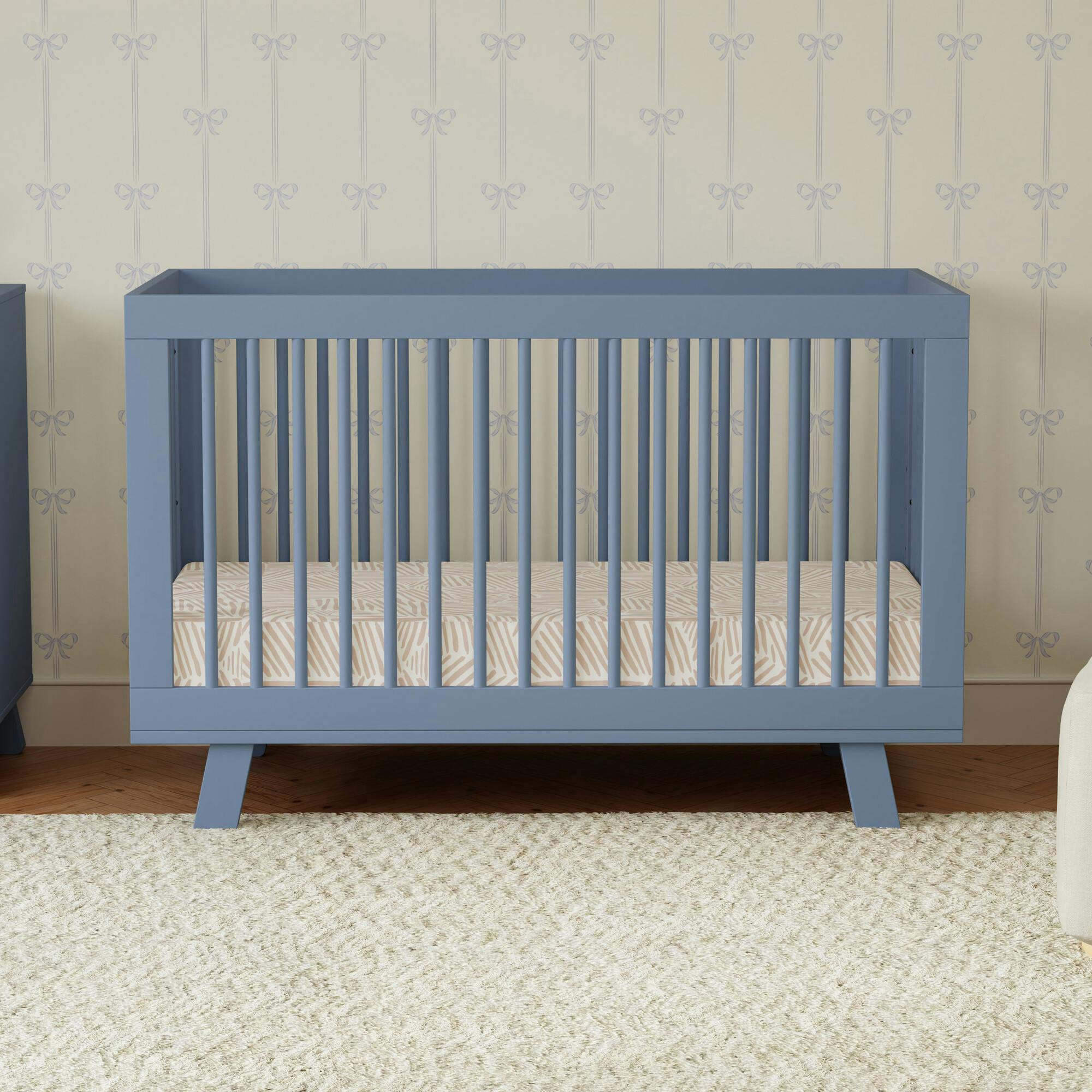 Hudson 3-In-1 Convertible Crib With Toddler Bed Conversion Kit