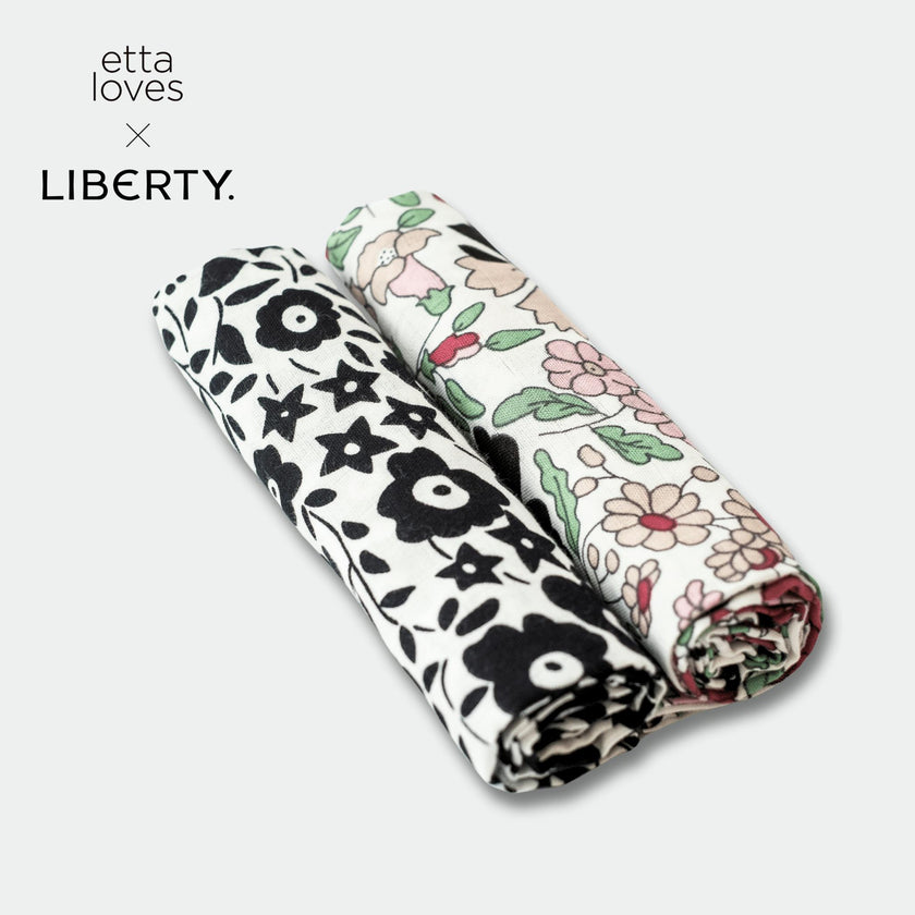 ETTA LOVES x LIBERTY – Sensory Muslin 2-Pack - birth to 12 months