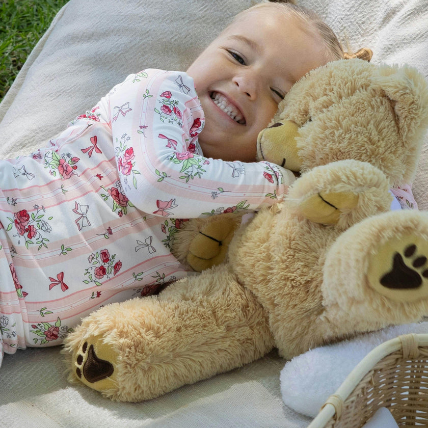 Floral Stripes Bamboo Kids Pajamas