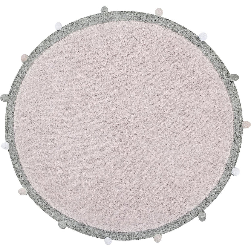 Bubbly Round Rug With Pom Poms