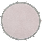 Bubbly Round Rug With Pom Poms
