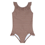 girls cafe flora ruffle collar one piece