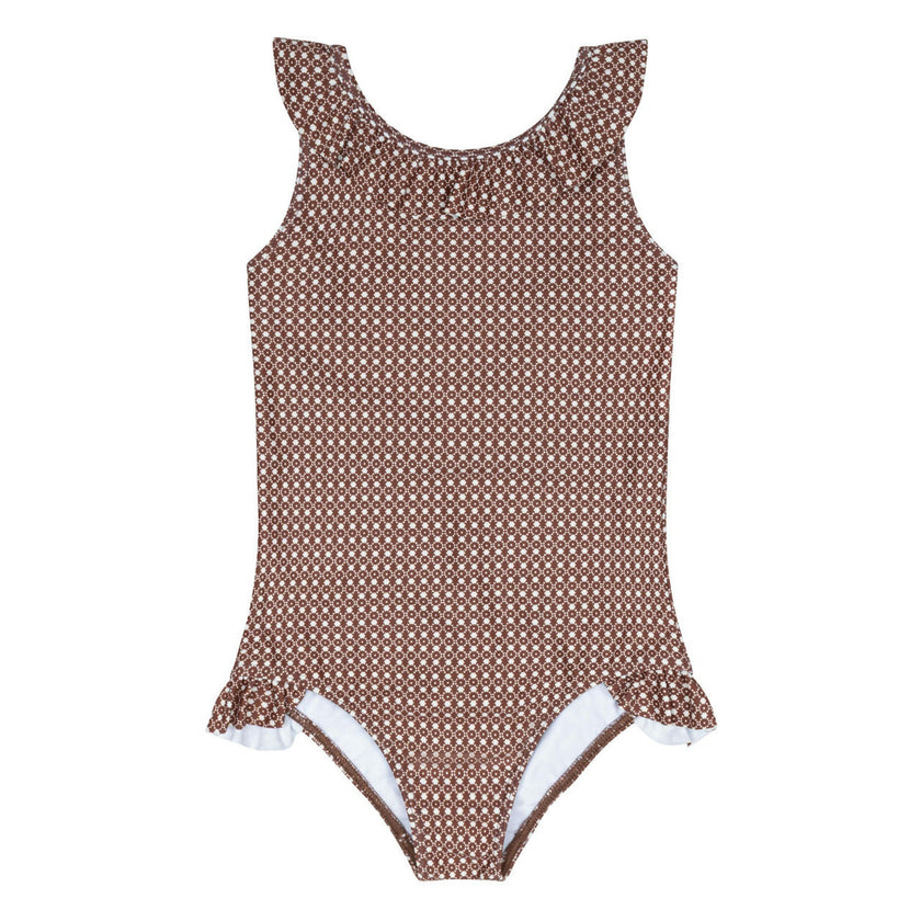 girls cafe flora ruffle collar one piece