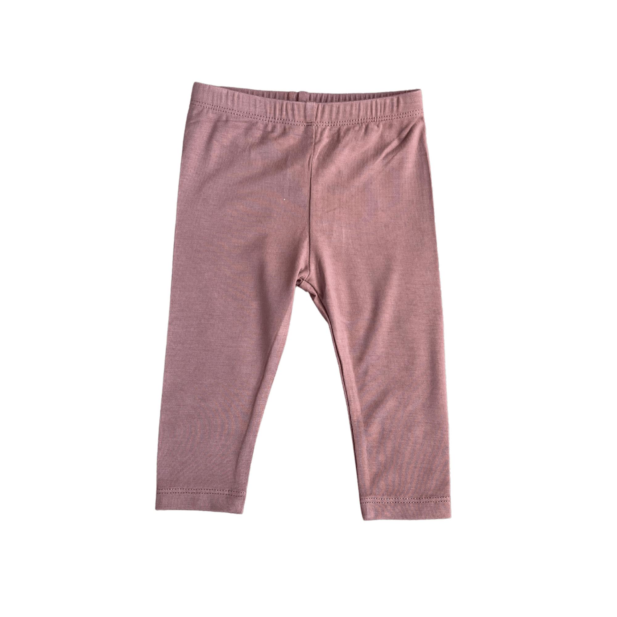 Girls Basic Leggings in Burlwood
