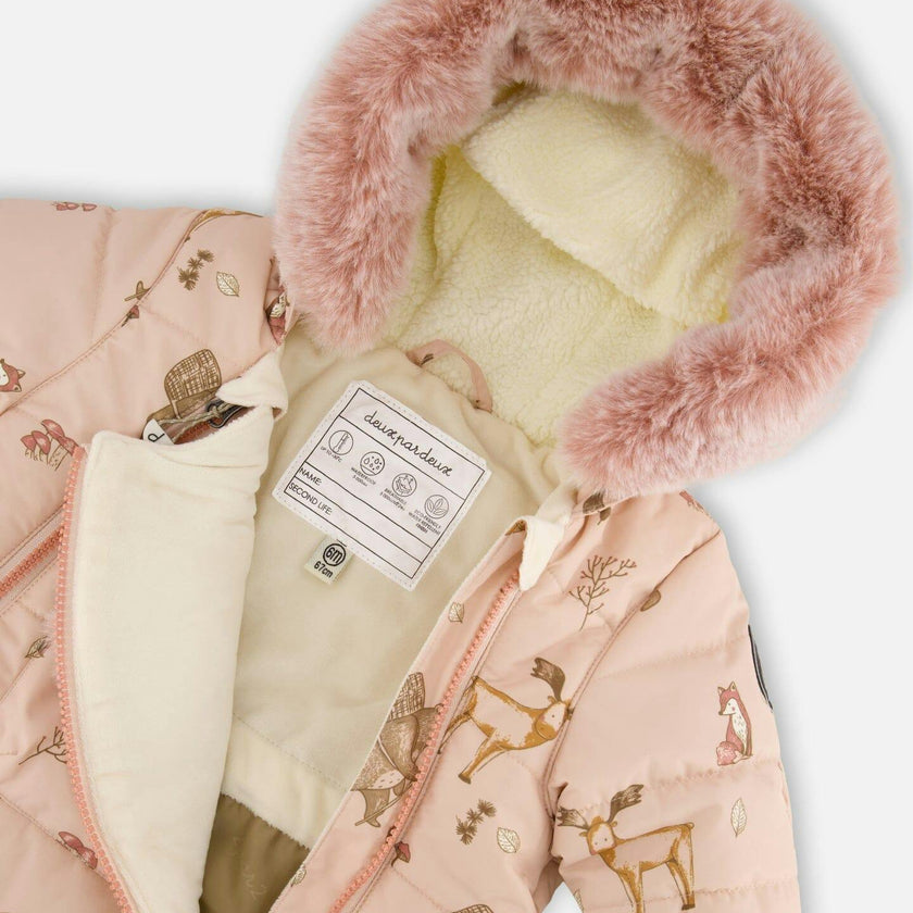 One-Piece Baby Layette Snowsuit Designed for Car Seat