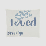 Custom Personalized Baby Sustainable Knit Throw Blanket - Loved Personalized Blanket