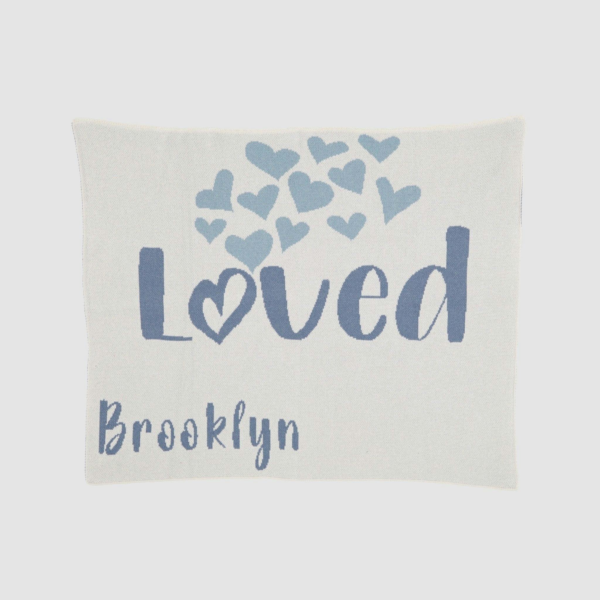 Custom Personalized Baby Sustainable Knit Throw Blanket - Loved Personalized Blanket