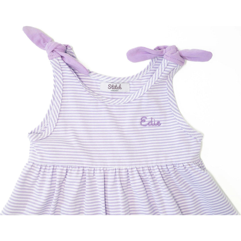 Custom Embroidered Stripe Dress