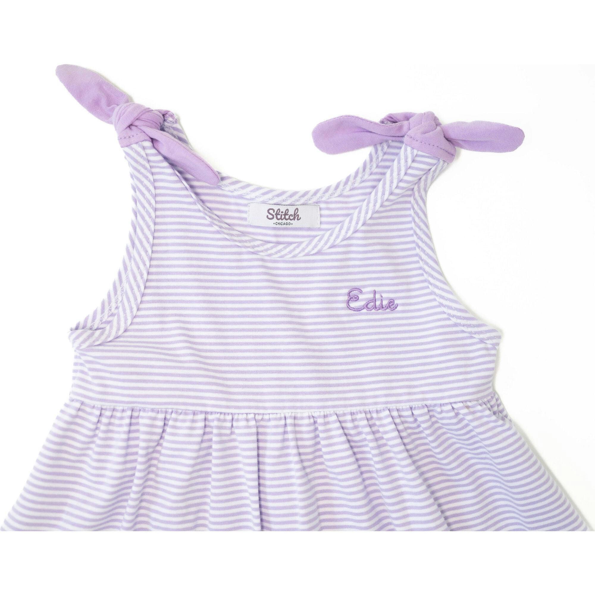 Custom Embroidered Stripe Dress