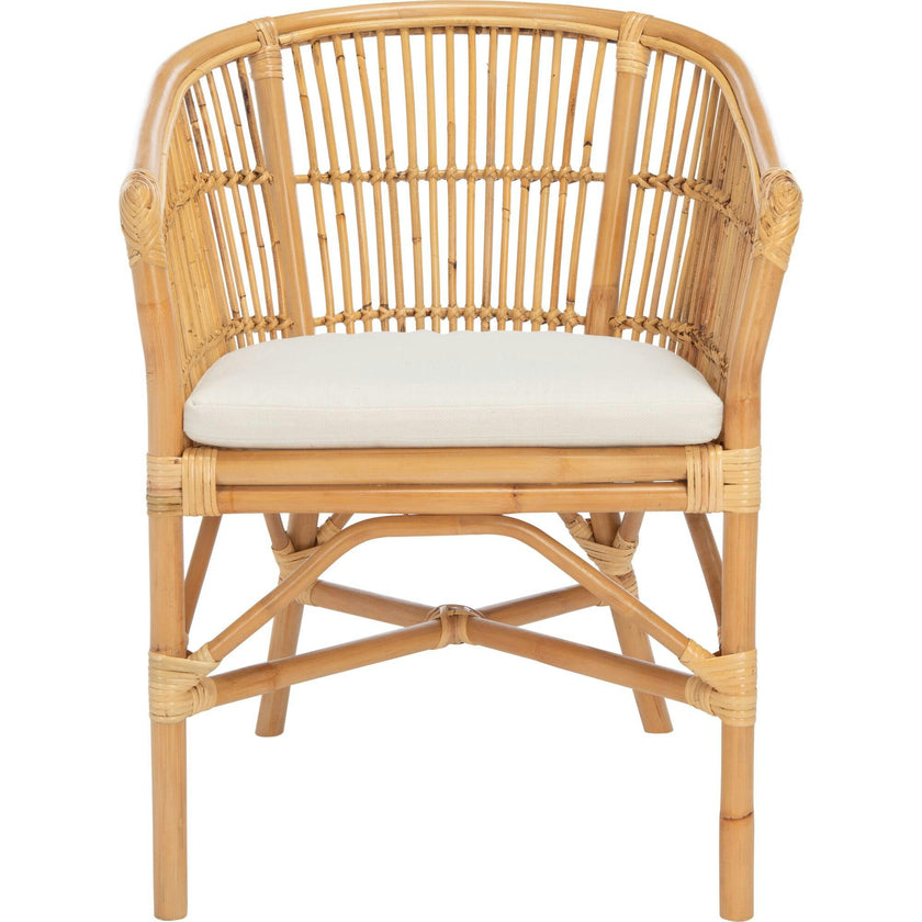 Olivia Rattan Accent Chair with Cushion