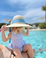 Buttercup Little Girl’s Hat - Ivory Grosgrain Ribbon