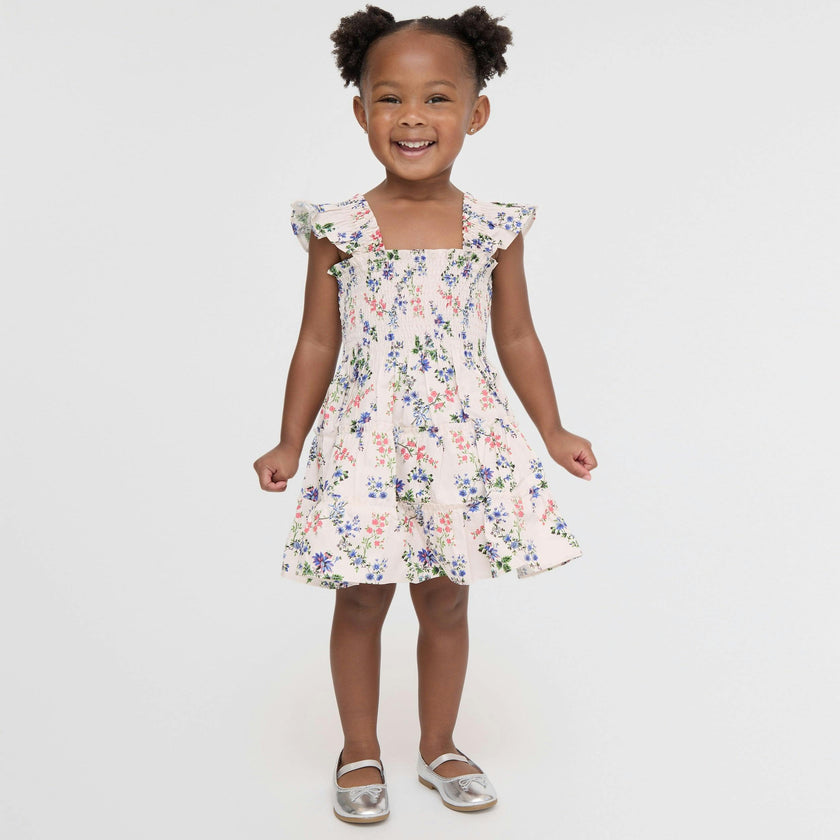The Tiny Ellie Nap Dress - Pink Scallop Bow Chintz