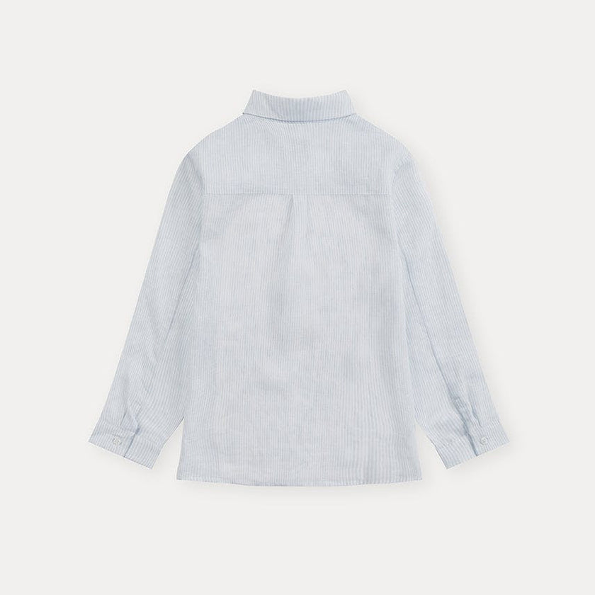 Light Blue Stripes 100% Linen Shirt