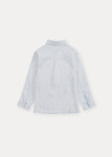 Light Blue Stripes 100% Linen Shirt