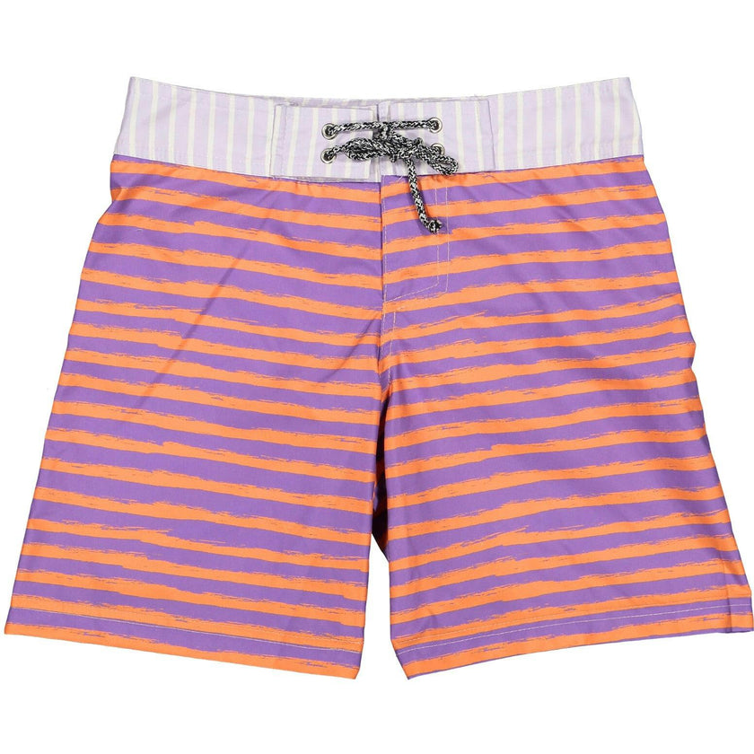 Lavander stripes surfer swim shorts