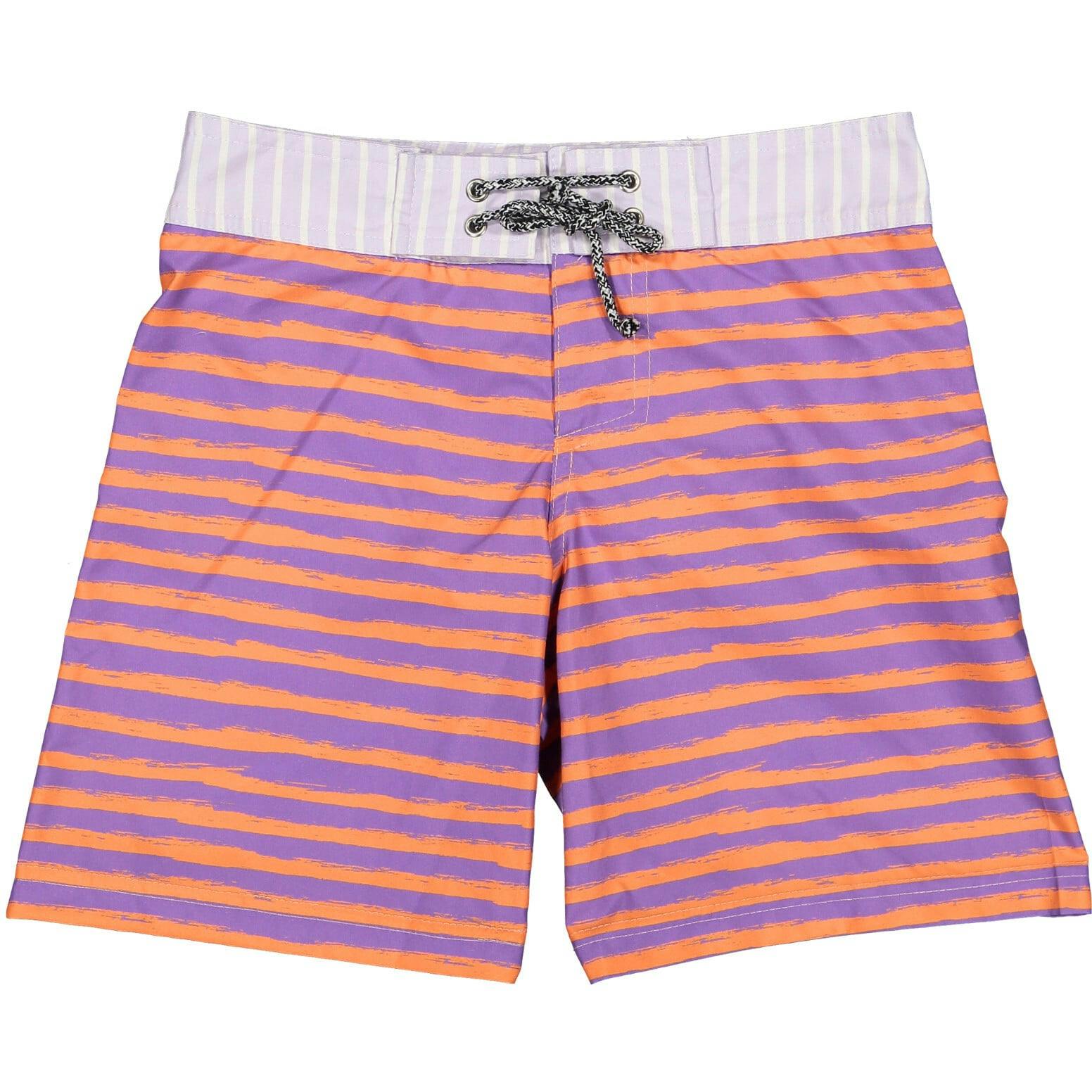 Lavander stripes surfer swim shorts