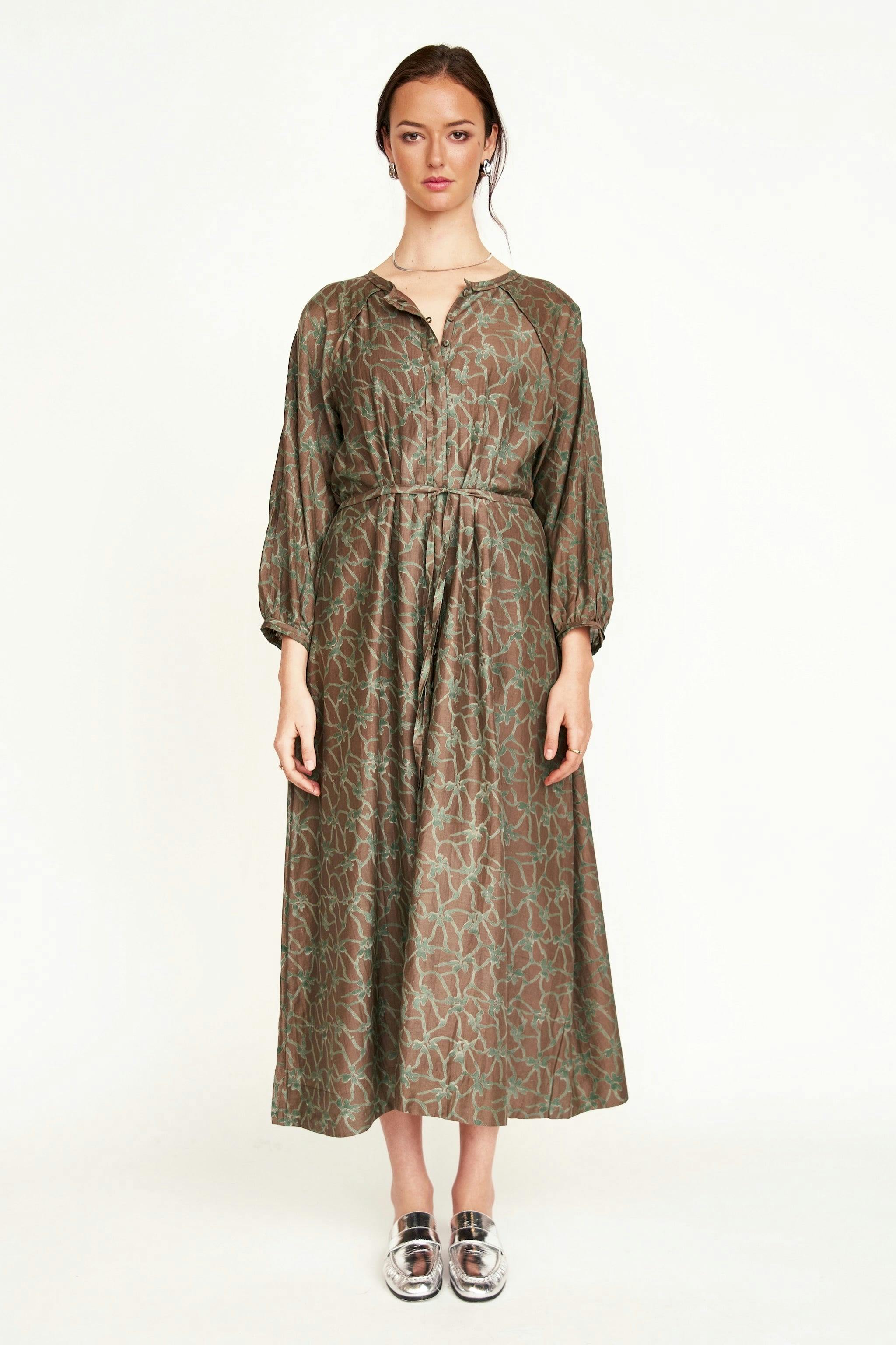 Somerset Dress in Molten Kudzu