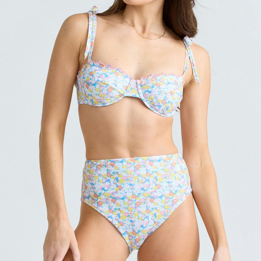 women's jasmine blossom high waist bikini bottom
