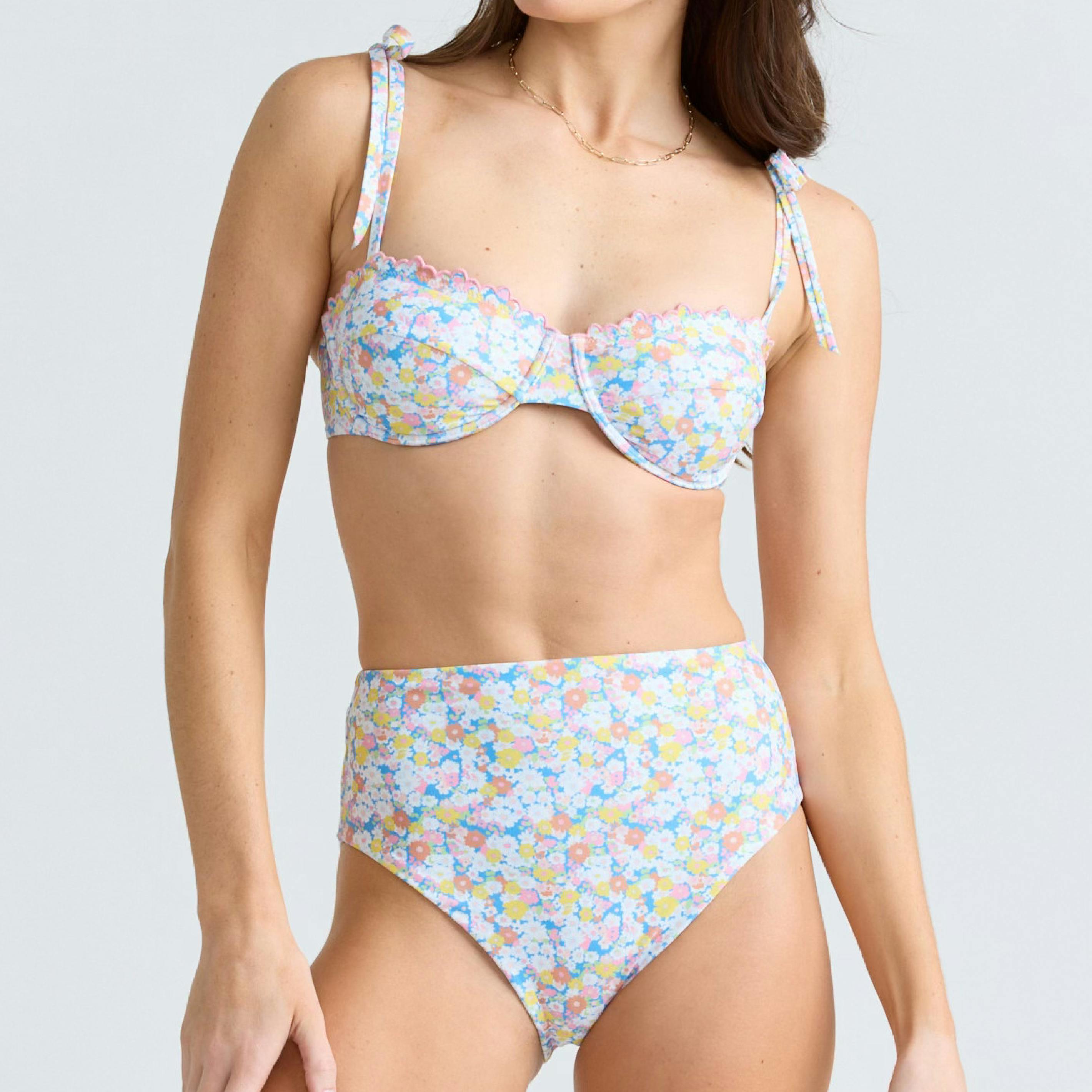 women's jasmine blossom high waist bikini bottom