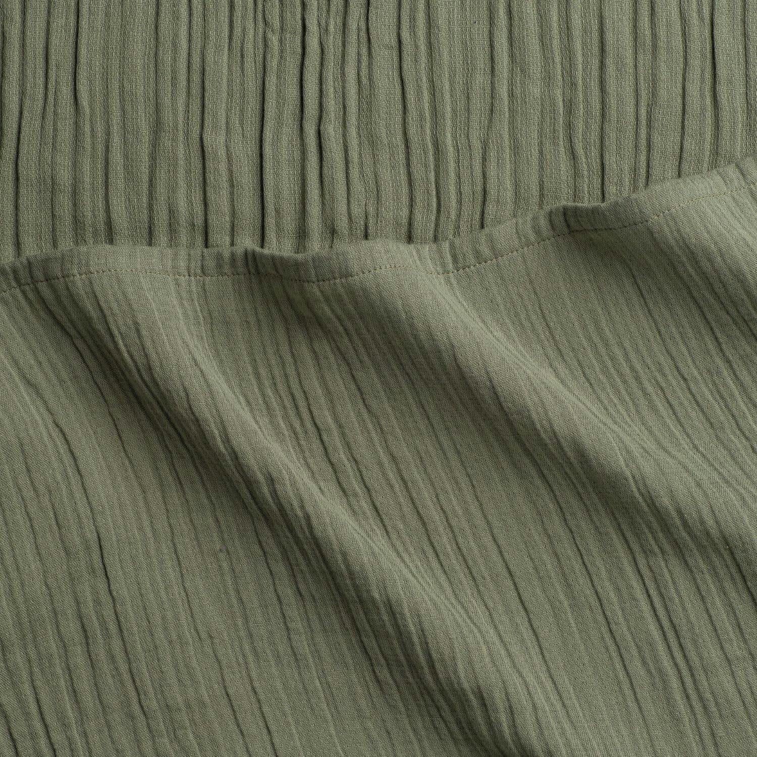 Zen Crinkled Comfort Flat Sheet, Green