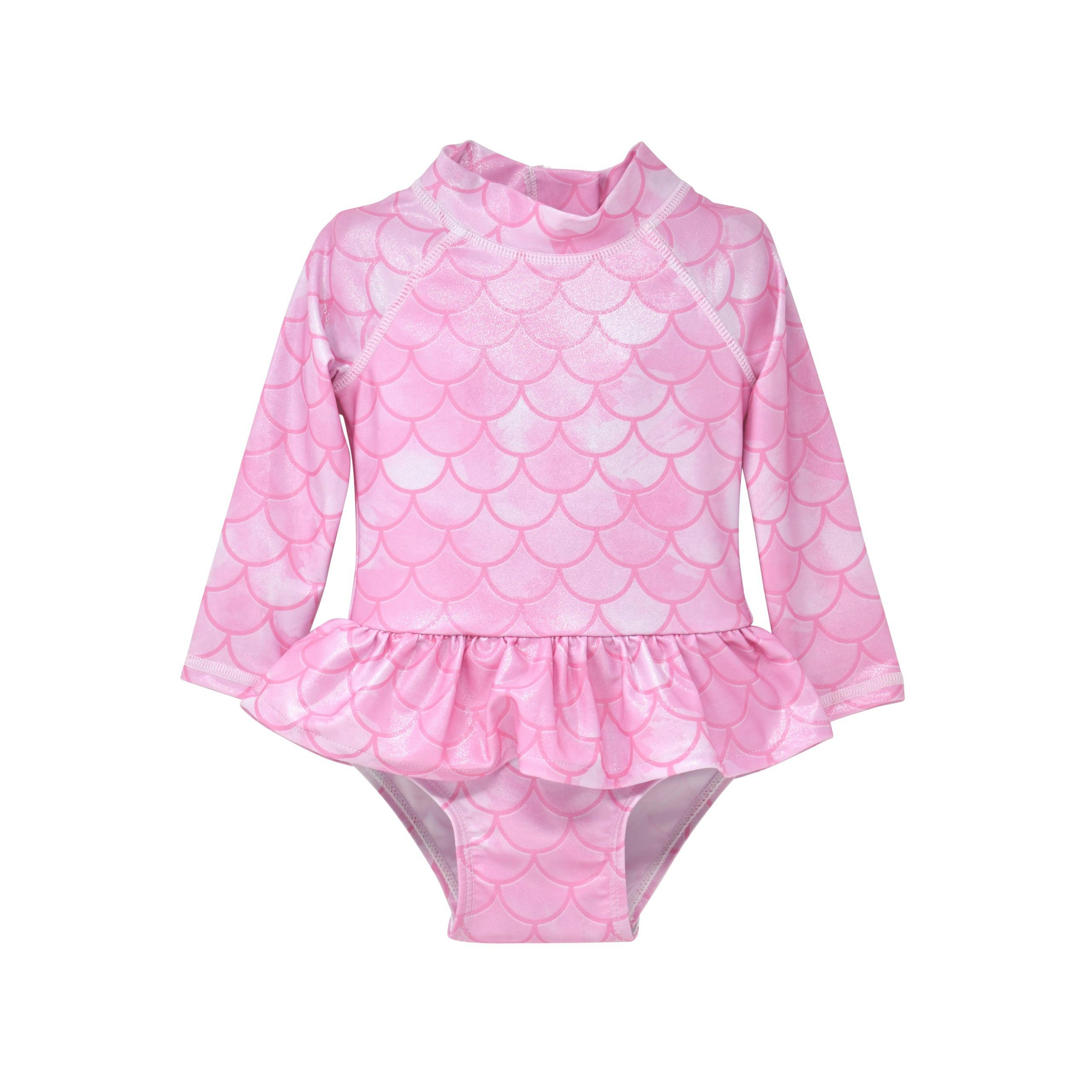 UPF 50+ Alissa Infant Ruffle Rash Guard Swimsuit