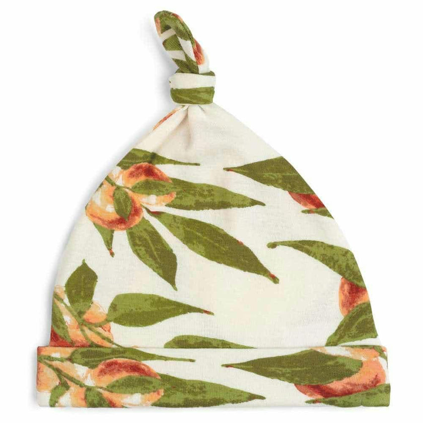 Peaches Organic Cotton Knotted Beanie Hat
