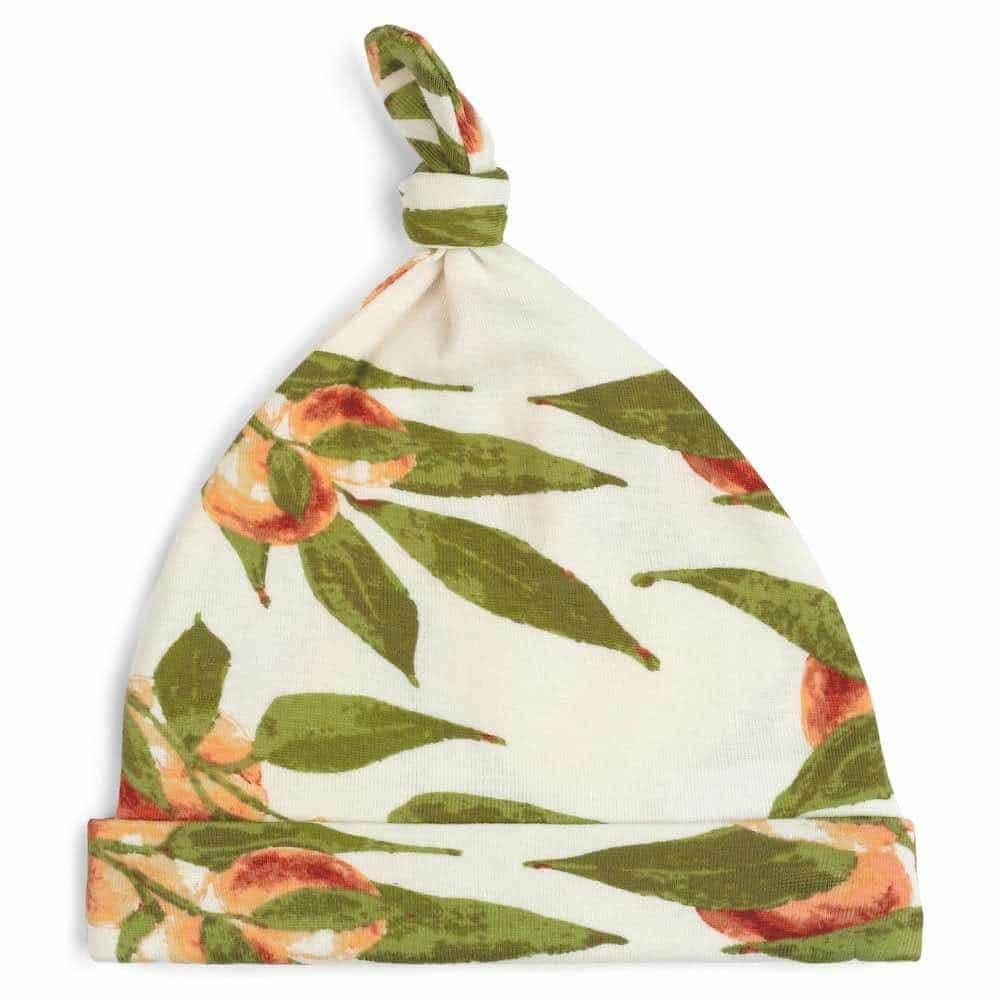 Peaches Organic Cotton Knotted Beanie Hat