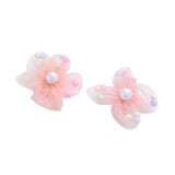 Sheer Petal Flower Hair Clip Set