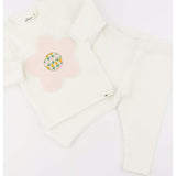 Quilted Flower Applique L/S 2pc Set