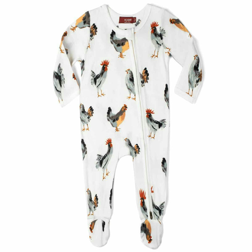 Organic Cotton Zipper Footed Romper