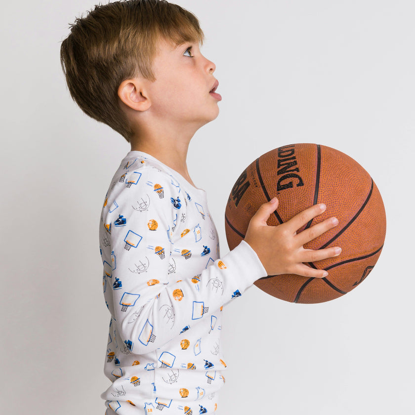 The Organic Long Sleeve Pajama Set [Basketball]