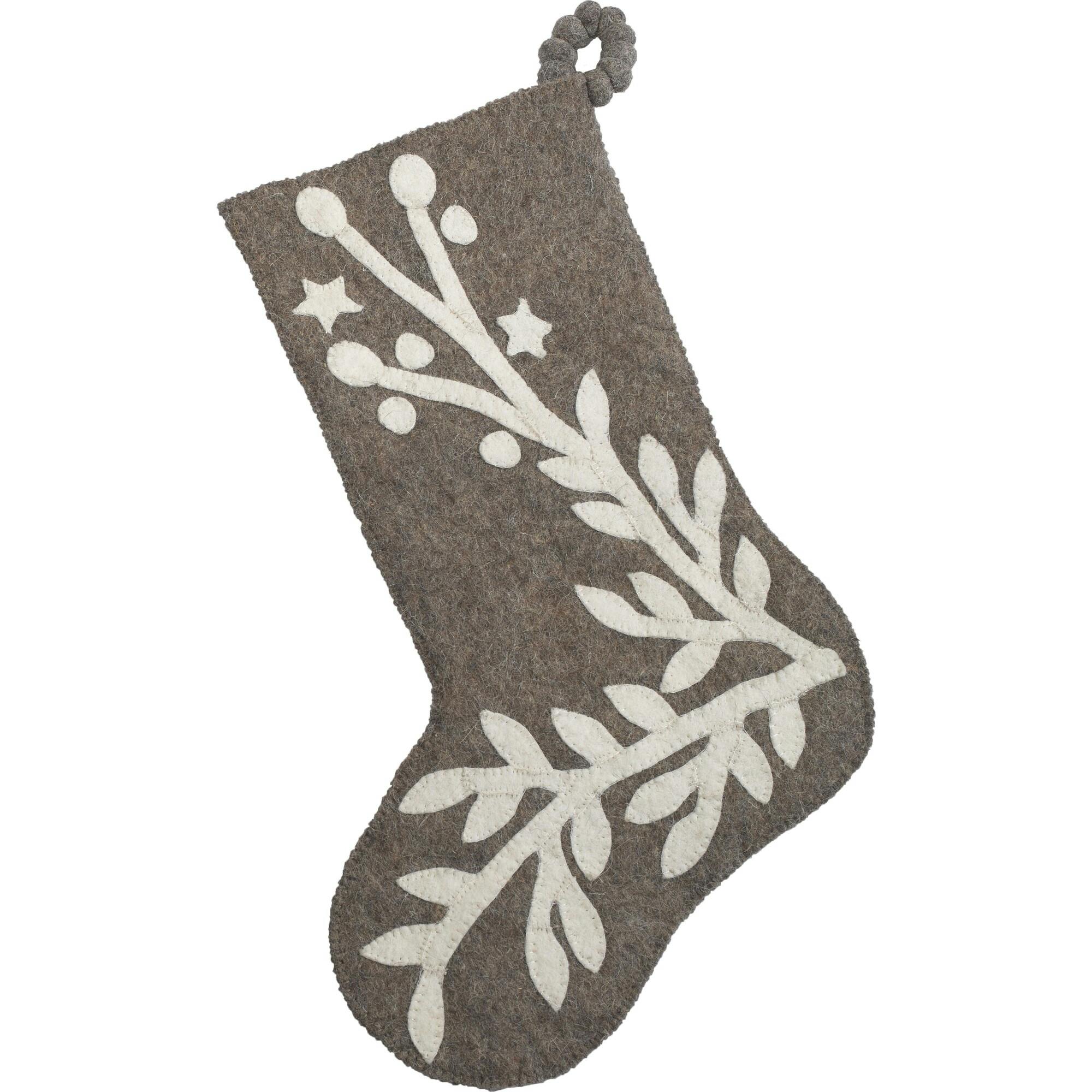 Hand Felted Wool Christmas Stocking
