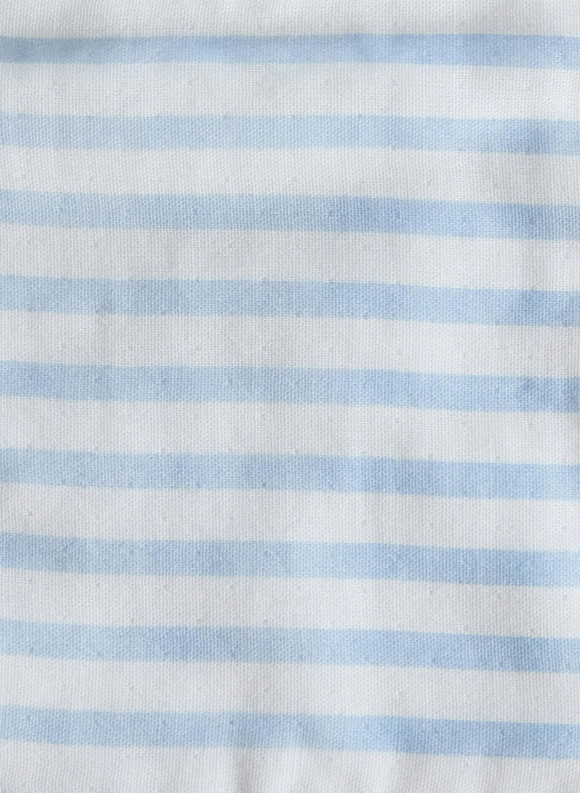Baby Classic Bib - Blue & White Stripe