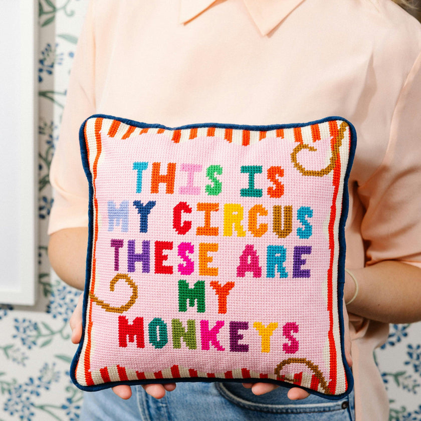 My Circus Needlepoint Pillow