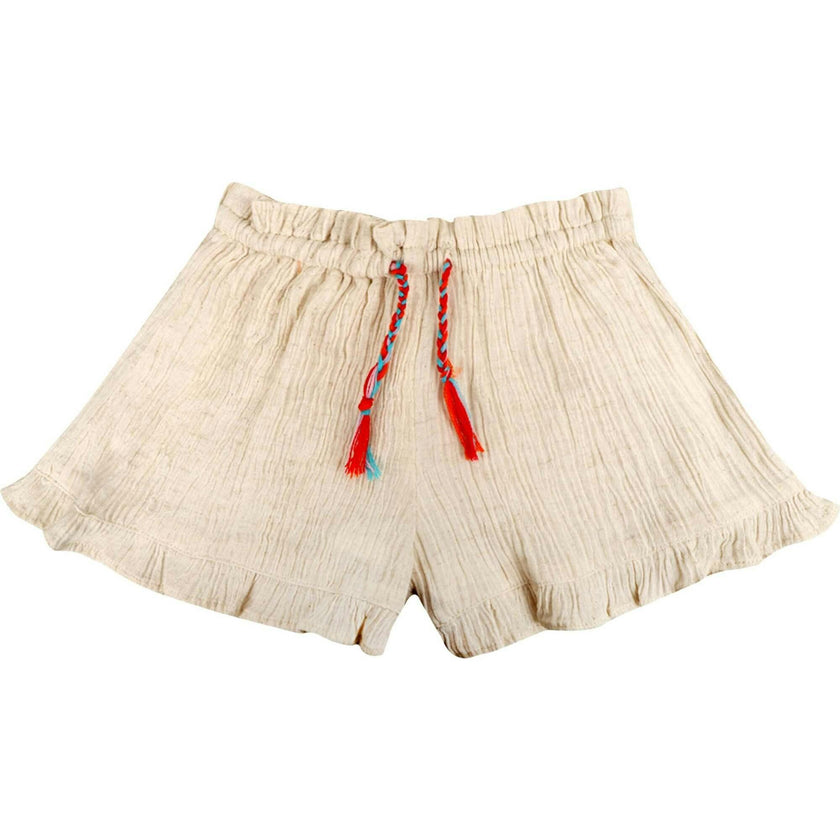 Beige Waves Shorts