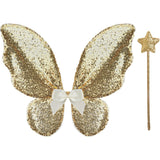 Gracious Gold Sequins Skirt, Wings, & Wand