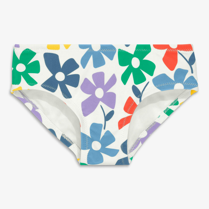 Clearance kids swim bikini bottom in rainbow blooms