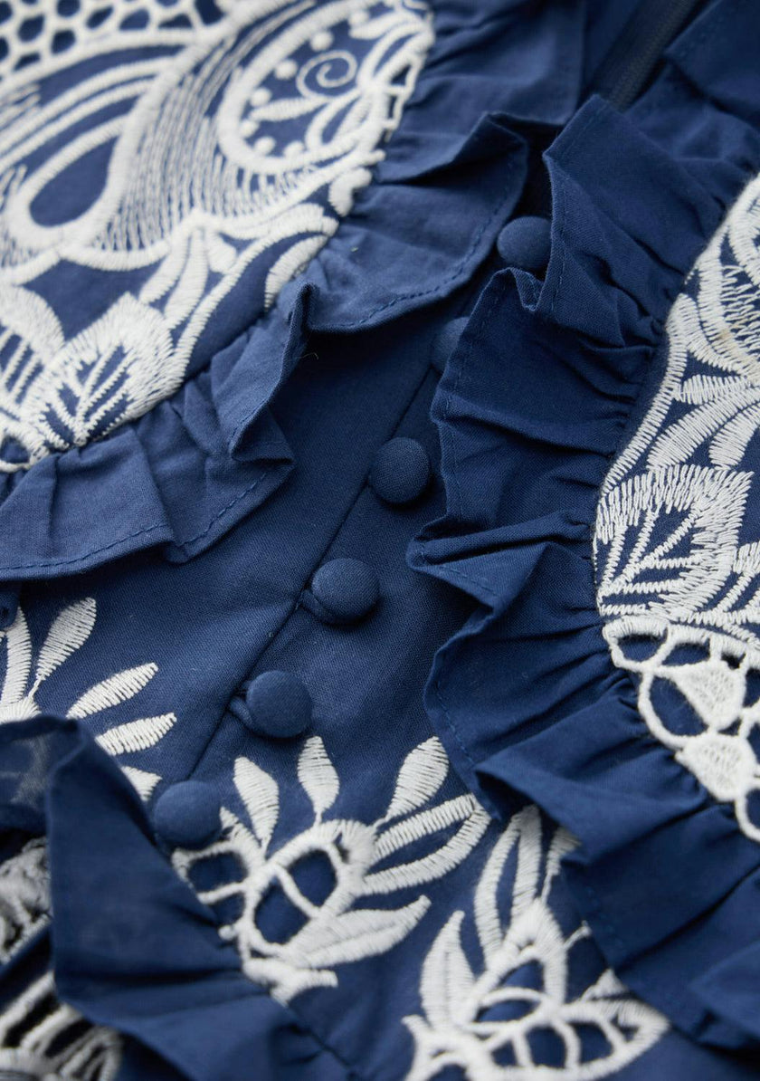 Maia Embroidery Mini Dress