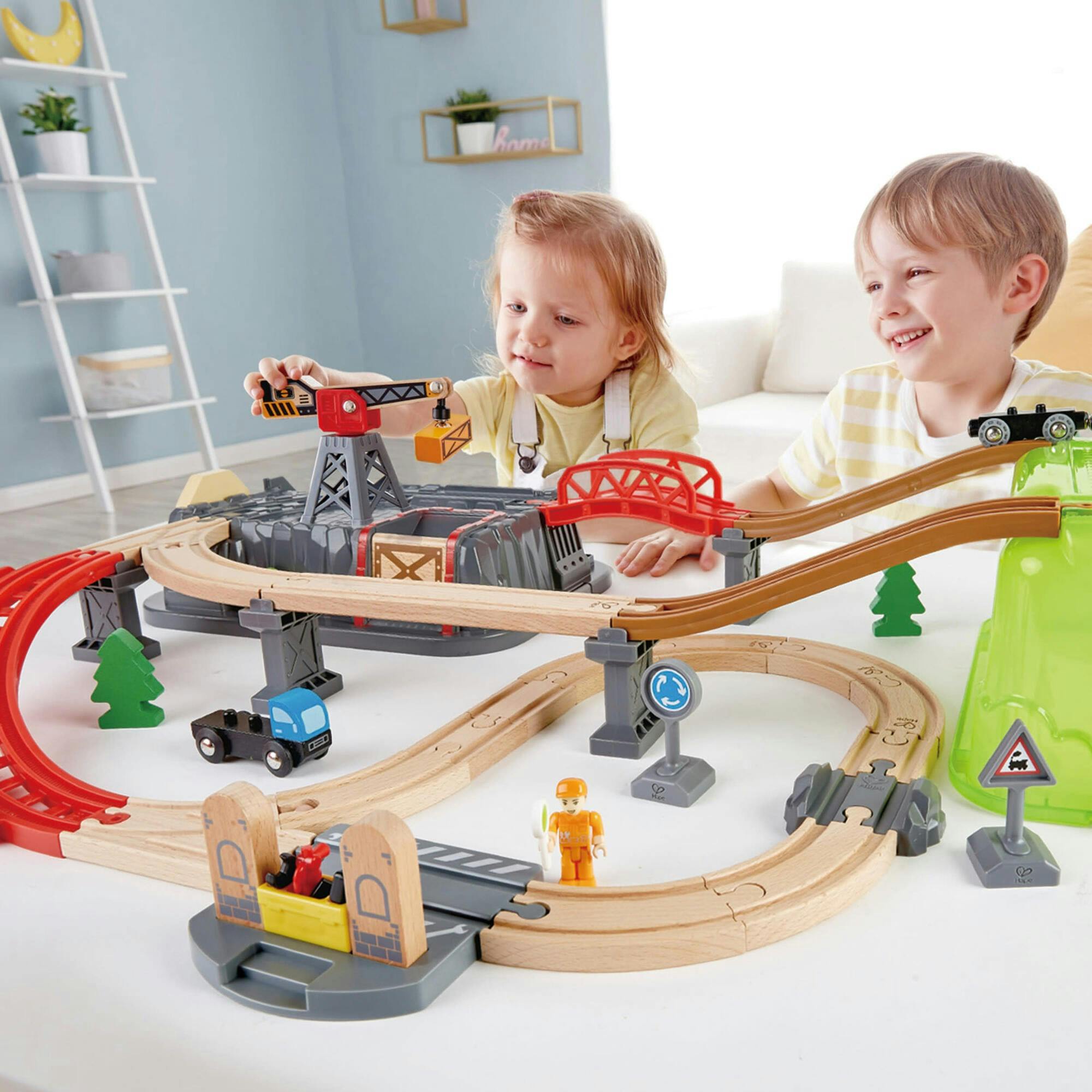 Train Building Set in a Bucket