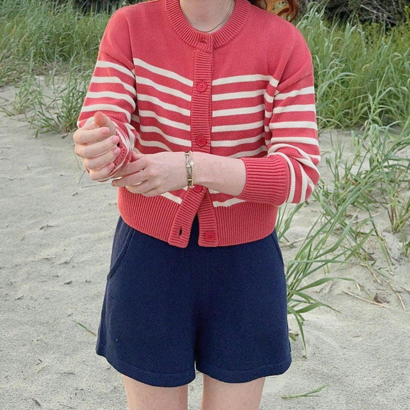 Women's Navy Knit Short