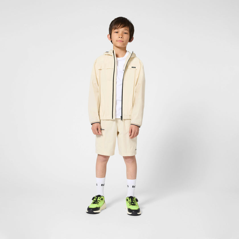 Beige Lightweight Hooded Set