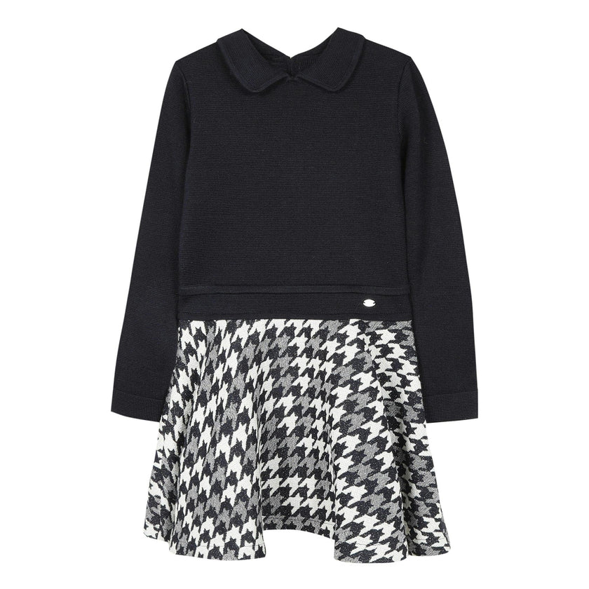 TARTINE ET CHOCOLAT Navy wool knitted dress