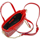 Quilted Rhinestone Tote Bag