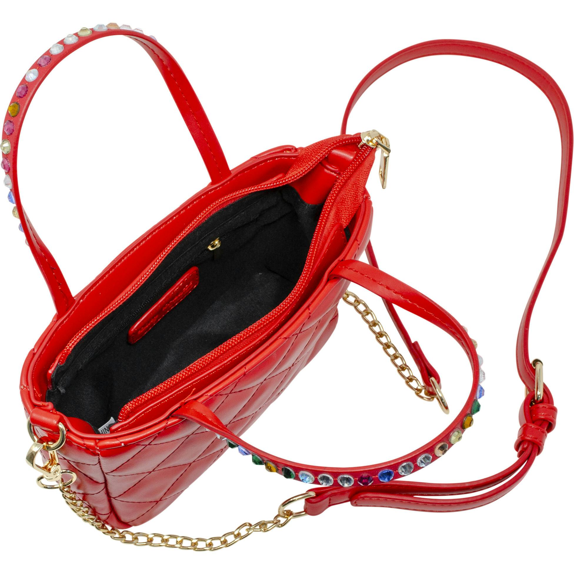 Quilted Rhinestone Tote Bag