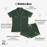 Pine Green Bamboo Women's Pajama Short Set